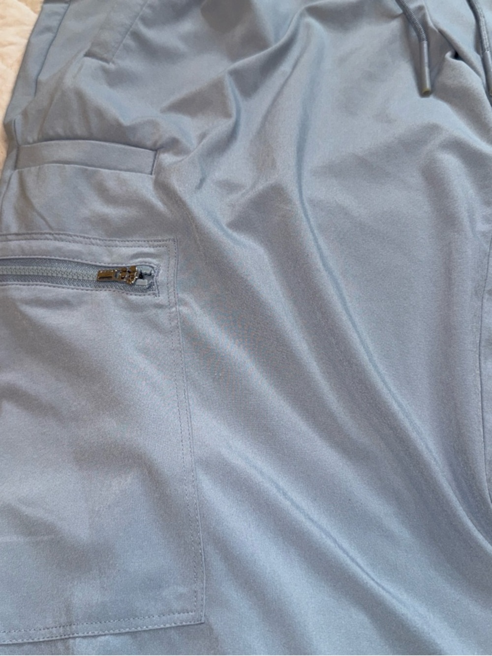 Athleta Go Far Travel Pants Womens 6  Gray Jogger Elastic Waist Zip Pockets - Picture 4 of 9